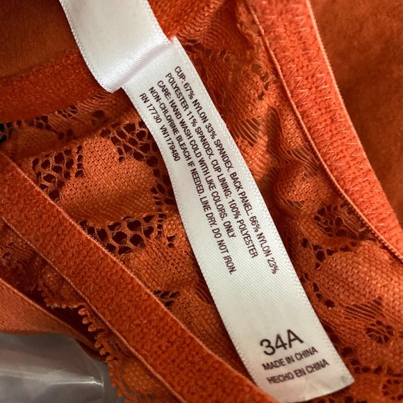 Gillian & O’Malley Padded Racerback Lace Bra 34A F - Picture 5 of 7